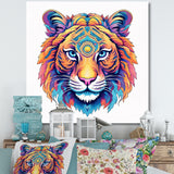 Vibrant Tiger Head - Orange Tiger Wall Art
