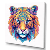 Vibrant Tiger Head - Orange Tiger Wall Art