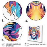 Vibrant Tiger Head - Orange Tiger Wall Art