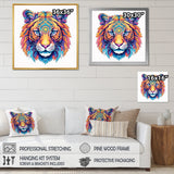 Vibrant Tiger Head - Orange Tiger Wall Art