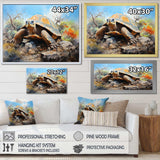 Turtle On Land I - Animals Canvas Wall Art