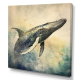 Graceful Whale - Whale Canvas Wall Art