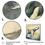 Graceful Whale - Whale Canvas Wall Art
