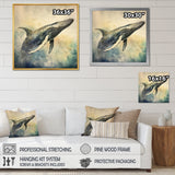 Graceful Whale - Whale Canvas Wall Art