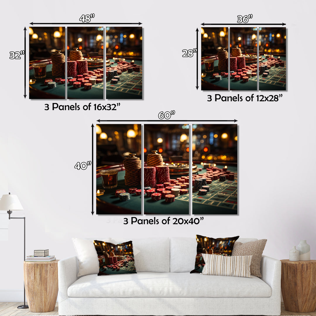 Casino Royale Blackjack I - Split Panel Canvas Art