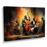 Yellow Orange Jazz Band - Fashion Canvas Wall Art