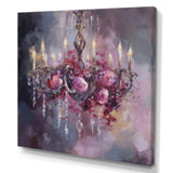 Elegant Floral Chandelier I - Fashion Canvas Wall Art