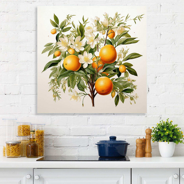 Orange Tree - Food &amp; Beverage Canvas Wall Art