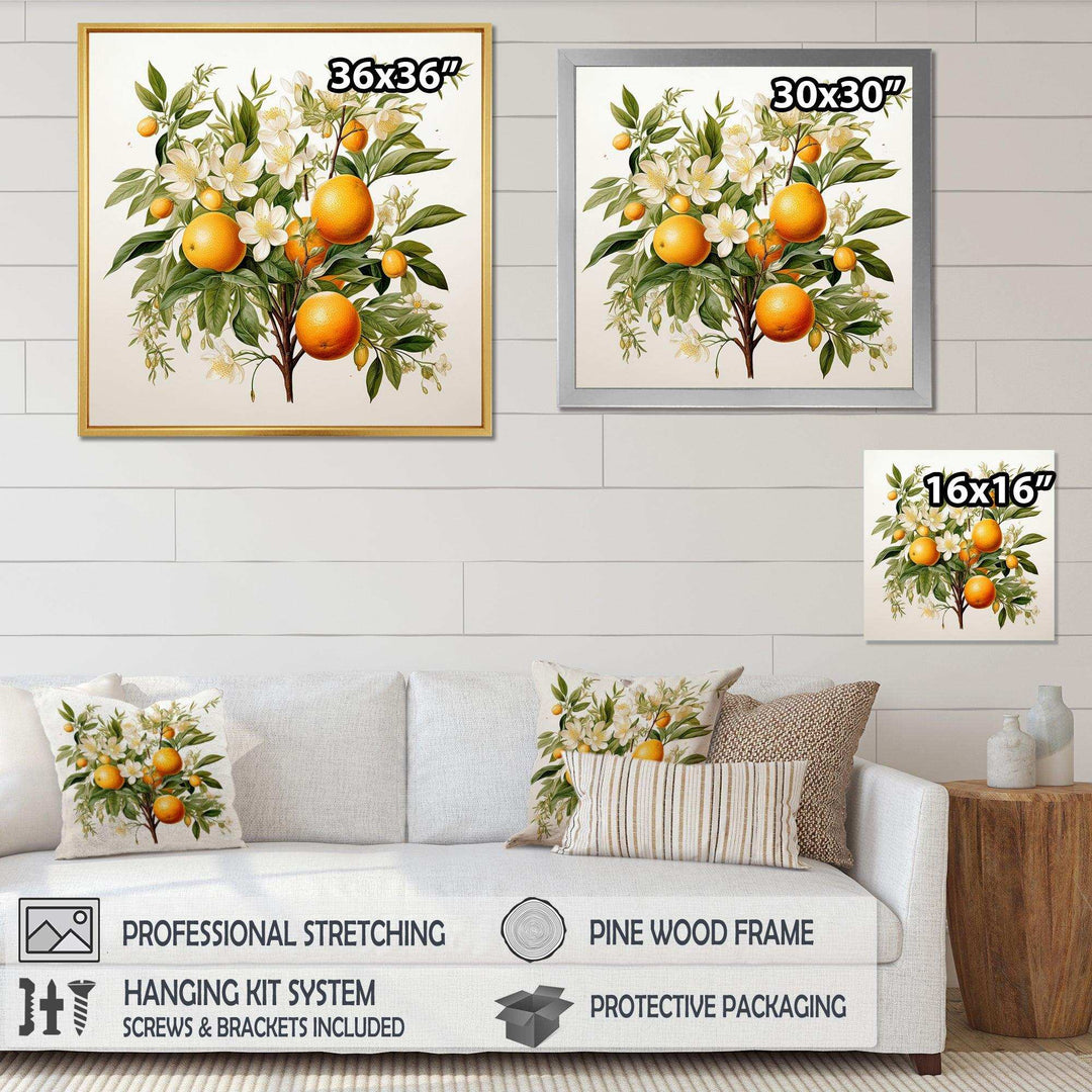 Orange Tree - Food &amp; Beverage Canvas Wall Art