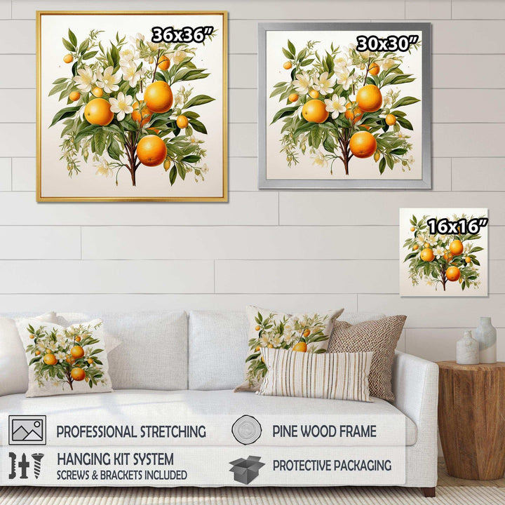 Orange Tree - Food &amp; Beverage Canvas Wall Art