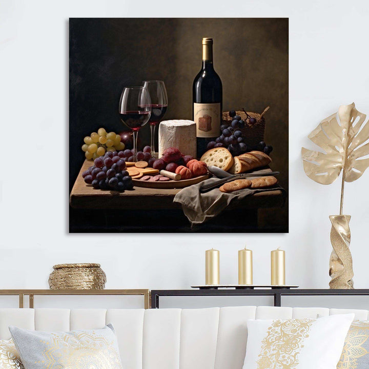 Cheese and Wine II - Food &amp; Beverage Canvas Wall Art