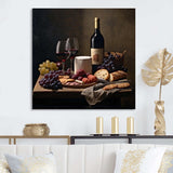 Cheese and Wine II - Food & Beverage Canvas Wall Art