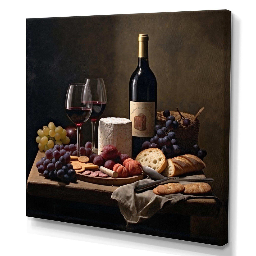 Cheese and Wine II - Food &amp; Beverage Canvas Wall Art