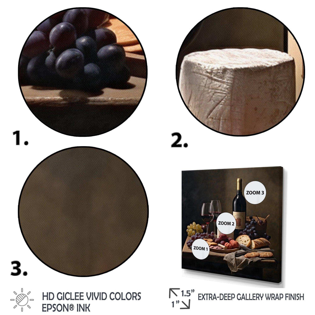 Cheese and Wine II - Food &amp; Beverage Canvas Wall Art