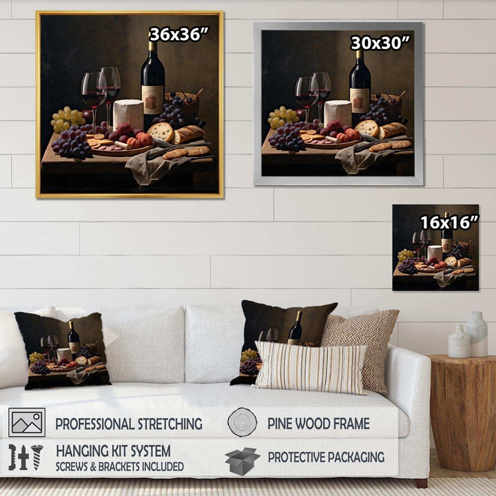 Cheese and Wine II - Food &amp; Beverage Canvas Wall Art