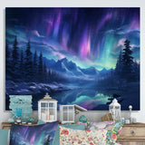 Northern Lights I - Landscapes Canvas Wall Art