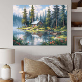 Rustic Refuge Lakehouse I - Landscapes Canvas Wall Art