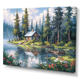 Rustic Refuge Lakehouse I - Landscapes Canvas Wall Art