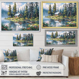 Rustic Refuge Lakehouse I - Landscapes Canvas Wall Art