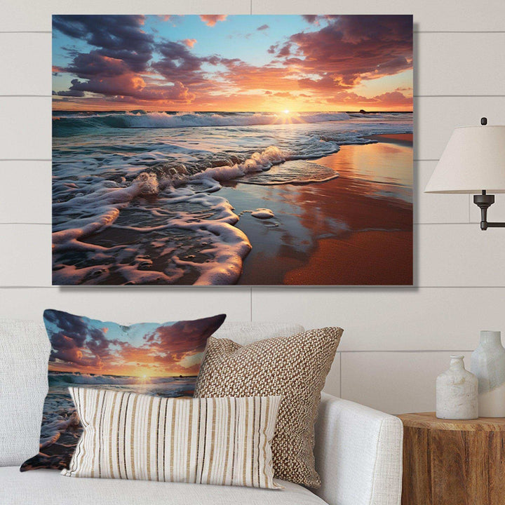 Sunset Horizon III - Coastal Canvas Wall Art