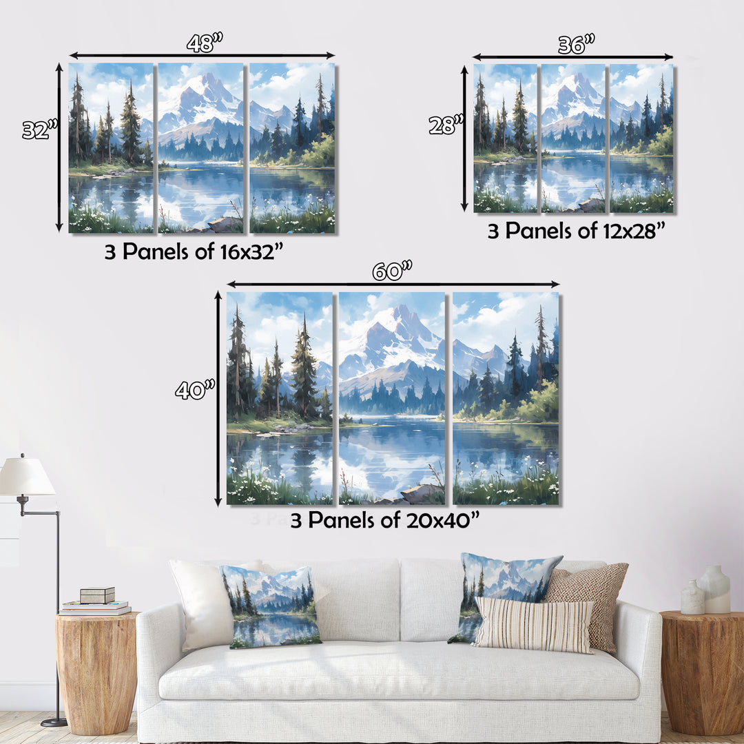 Mountain View Bliss III - Canvas Wall Art Sets