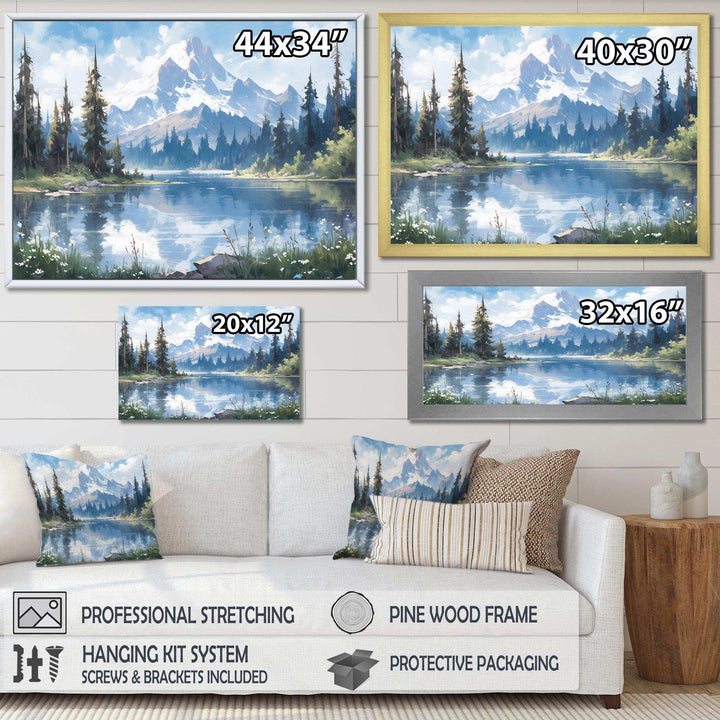 Mountain View Bliss III - Landscapes Canvas Wall Art