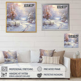 Winter'S Silente River - Landscapes Canvas Wall Art