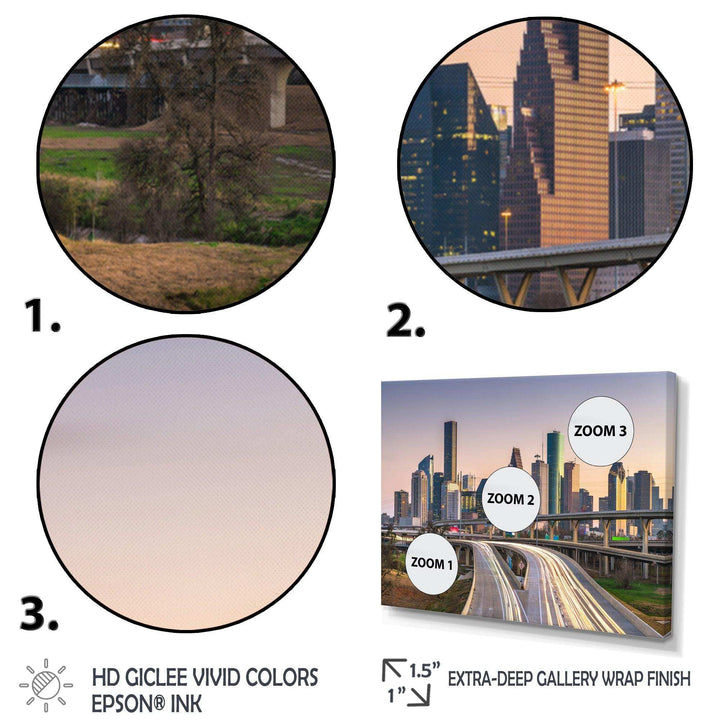 Houston Texas Skyline - Landscapes Canvas Wall Art