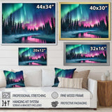 Northern Lights In Alaska II - Landscapes Canvas Wall Art