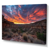 Fiery Canyon Sunset I - Landscapes Canvas Wall Art