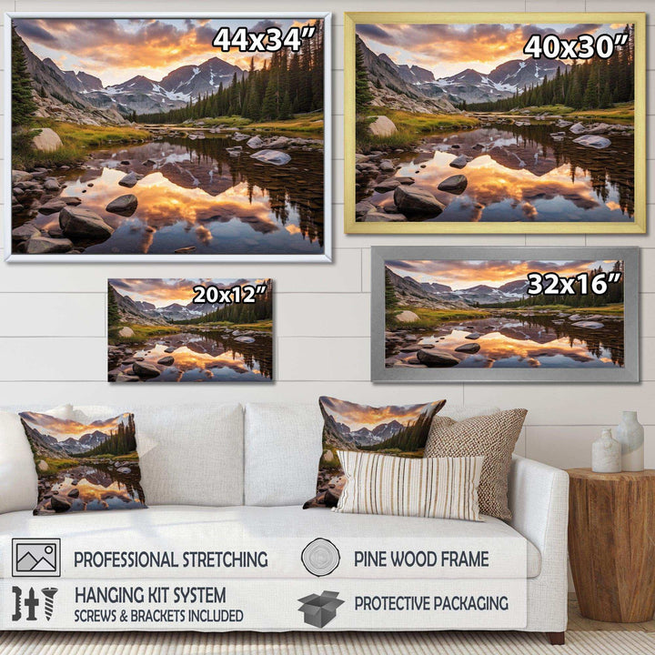 Colorado Mountain Senerity III - Landscapes Canvas Wall Art
