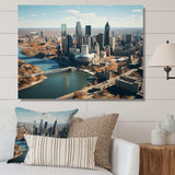 Detroit Motor City II - Cityscapes Canvas Wall Art