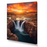 Sunset On Shoshone Falls Idaho - Landscapes Canvas Wall Art