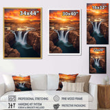 Sunset On Shoshone Falls Idaho - Landscapes Canvas Wall Art