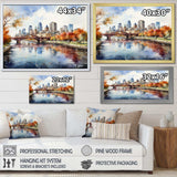 Minneapolis City In Autumn I - Cityscapes Canvas Wall Art