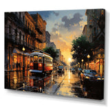 New Orleans Cityscape Comes Alive At Night I - Cityscapes Canvas Wall Art