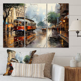 New Orleans Cityscape Comes Alive At Night II - Canvas Multipanels Set of 3