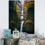 Oregon Multnomah Falls Scenery - Landscapes Canvas Wall Art