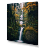 Oregon Multnomah Falls Scenery - Landscapes Canvas Wall Art