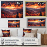 Tennessee Great Smoky Mountains Sunset I - Landscapes Canvas Wall Art