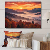 Tennessee Great Smoky Mountains Sunset II - Landscapes Canvas Wall Art