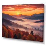 Tennessee Great Smoky Mountains Sunset II - Landscapes Canvas Wall Art