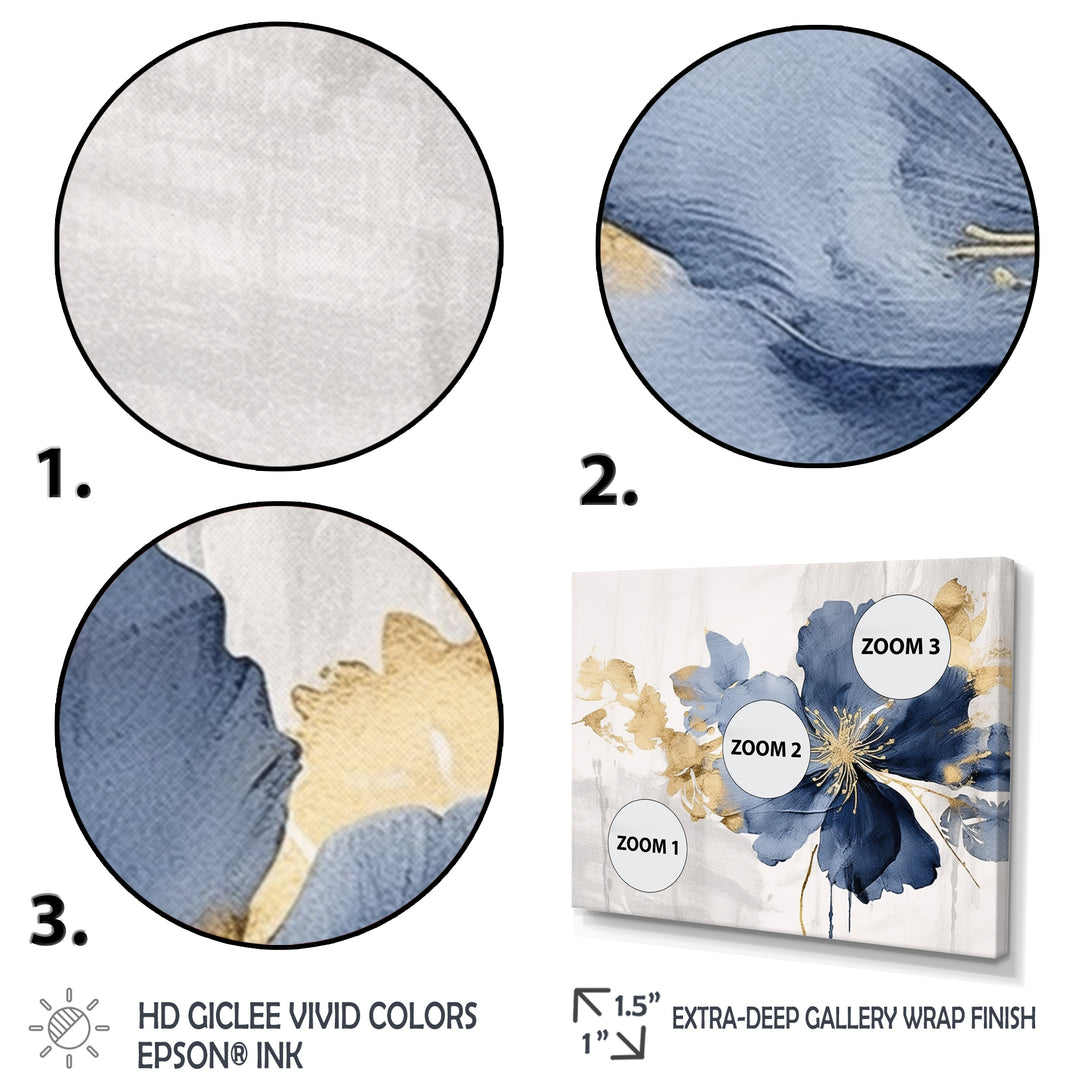 Blue White Hibiscus Tropical Harmony Flowers I - Multi-Panels