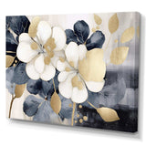 White Gold Hydrangea Blooms Heaven II - Floral Canvas Wall Art