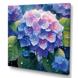 Blue Green Hydrangea Bloom - Floral Canvas Wall Art