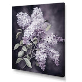 Purple Green Lilacs Fragrants Blossum - Floral Canvas Wall Art