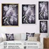 Purple Green Lilacs Fragrants Blossum - Floral Canvas Wall Art