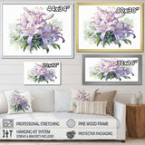 Purple Green Lily Symphony I - Floral Canvas Wall Art