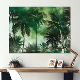 Monochrome Palm Tree Paradise I - Floral Canvas Wall Art