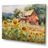 Golden Sunflower At The Farm III - Floral Canvas Wall Art